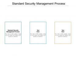 Standard security management process ppt powerpoint presentation pictures graphic images cpb