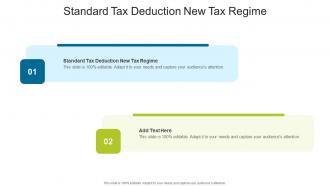 Standard Tax Deduction New Tax Regime Advice Writers Job In Powerpoint And Google Slides Cpb
