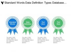 Standard words data definition types database basic definition