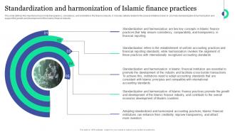 Standardization And Harmonization Of Islamic Banking And Finance Fin SS V
