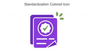 Standardization Colored Icon In Powerpoint Pptx Png And Editable Eps Format