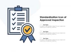Standardization icon of approved inspection