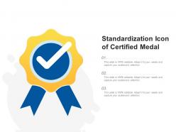 Standardization icon of certified medal