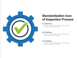 Standardization icon of inspection process