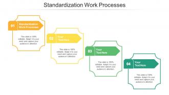 Standardization Work Processes Ppt Powerpoint Presentation Icon Show Cpb