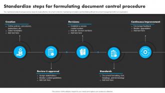 Standardize Steps For Formulating Document Control Procedure