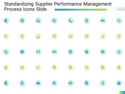 Standardizing supplier performance management process icons slide ppt rules