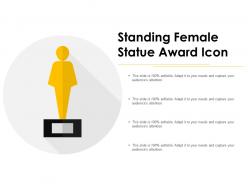 Standing female statue award icon