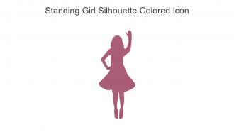 Standing Girl Silhouette Colored Icon In Powerpoint Pptx Png And Editable Eps Format