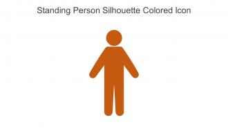 Standing Person Silhouette Colored Icon In Powerpoint Pptx Png And Editable Eps Format