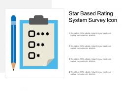Star based rating system survey icon