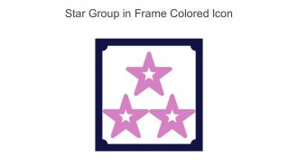 Star Group In Frame Colored Icon In Powerpoint Pptx Png And Editable Eps Format
