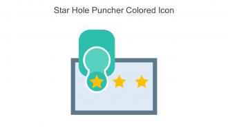 Star Hole Puncher Colored Icon in powerpoint pptx png and editable eps format