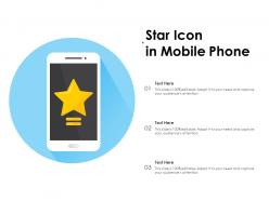 Star icon in mobile phone