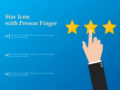 Star Icon With Person Finger