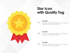 Star icon with quality tag