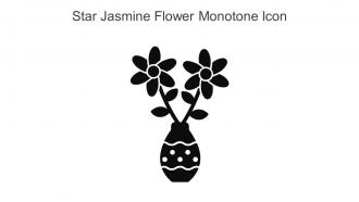 Star Jasmine Flower Monotone Icon In Powerpoint Pptx Png And Editable Eps Format