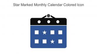 Star Marked Monthly Calendar Colored Icon In Powerpoint Pptx Png And Editable Eps Format