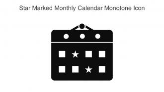 Star Marked Monthly Calendar Monotone Icon In Powerpoint Pptx Png And Editable Eps Format
