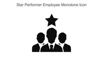Star Performer Employee Monotone Icon In Powerpoint Pptx Png And Editable Eps Format