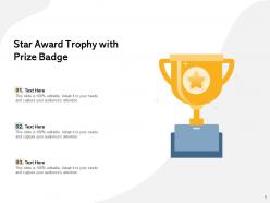 Star Prize Achievement Award Badge Trophy Medal