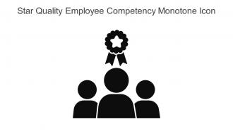 Star Quality Employee Competency Monotone Icon In Powerpoint Pptx Png And Editable Eps Format