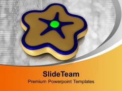 Star shaped cookie brown color candy powerpoint templates ppt themes and graphics 0113