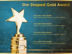 Star shaped gold award