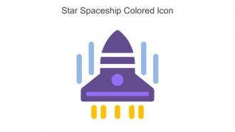 Star Spaceship Colored Icon In Powerpoint Pptx Png And Editable Eps Format