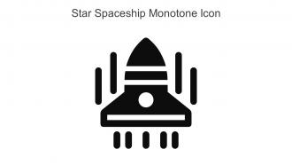Star Spaceship Monotone Icon In Powerpoint Pptx Png And Editable Eps Format