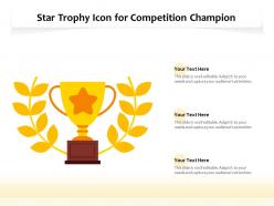 Star trophy icon for competition champion