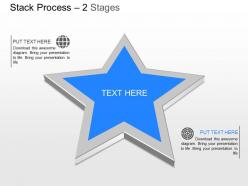 Star with business icons process flow diagram powerpoint template slide