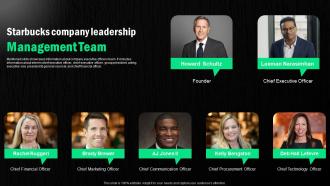 Starbucks Corporation Company Profile Starbucks Company Leadership Management Team CP SS
