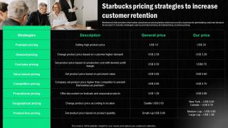 Starbucks Corporation Company Profile Starbucks Pricing Strategies To Increase Customer CP SS