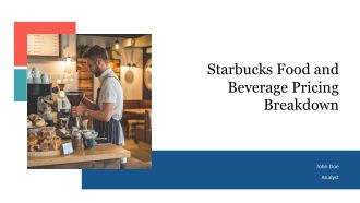 Starbucks Food And Beverage Pricing Breakdown PPT Structure AT