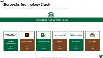 Starbucks investor funding elevator starbucks technology stack ppt slides portrait