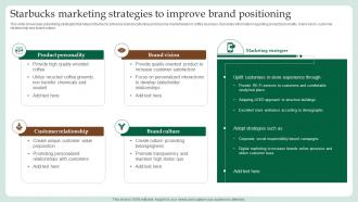Starbucks Marketing Strategies To Improve Brand Positioning