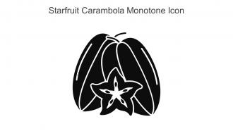 Starfruit Carambola Monotone Icon In Powerpoint Pptx Png And Editable Eps Format