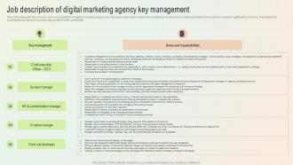 Start A Digital Marketing Agency Job Description Of Digital Marketing Agency Key Management BP SS