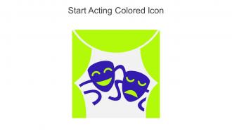 Start Acting Colored Icon In Powerpoint Pptx Png And Editable Eps Format