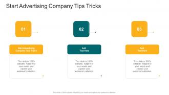 Start Advertising Company Tips Tricks In Powerpoint And Google Slides Cpb
