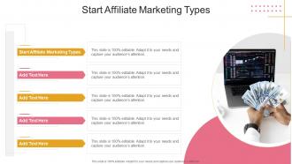 Start Affiliate Marketing Types In Powerpoint And Google Slides Cpb