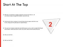 Start at the top change ppt powerpoint presentation professional clipart images