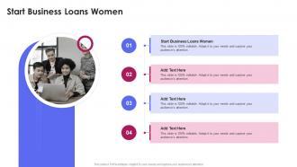 Start Business Loans Women In Powerpoint And Google Slides Cpb
