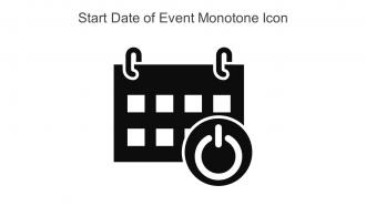 Start Date Of Event Monotone Icon In Powerpoint Pptx Png And Editable Eps Format