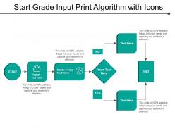 Start grade input print algorithm with icons