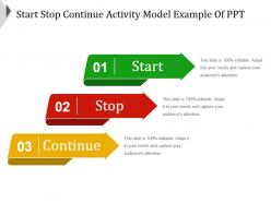 Start stop continue activity model example of ppt