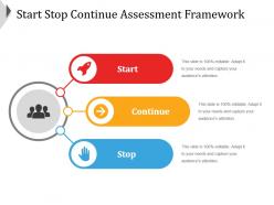 Start stop continue assessment framework good ppt example