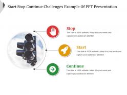Start stop continue challenges example of ppt presentation