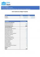 Start Up Business Budget Excel Spreadsheet Worksheet Xlcsv XL SS